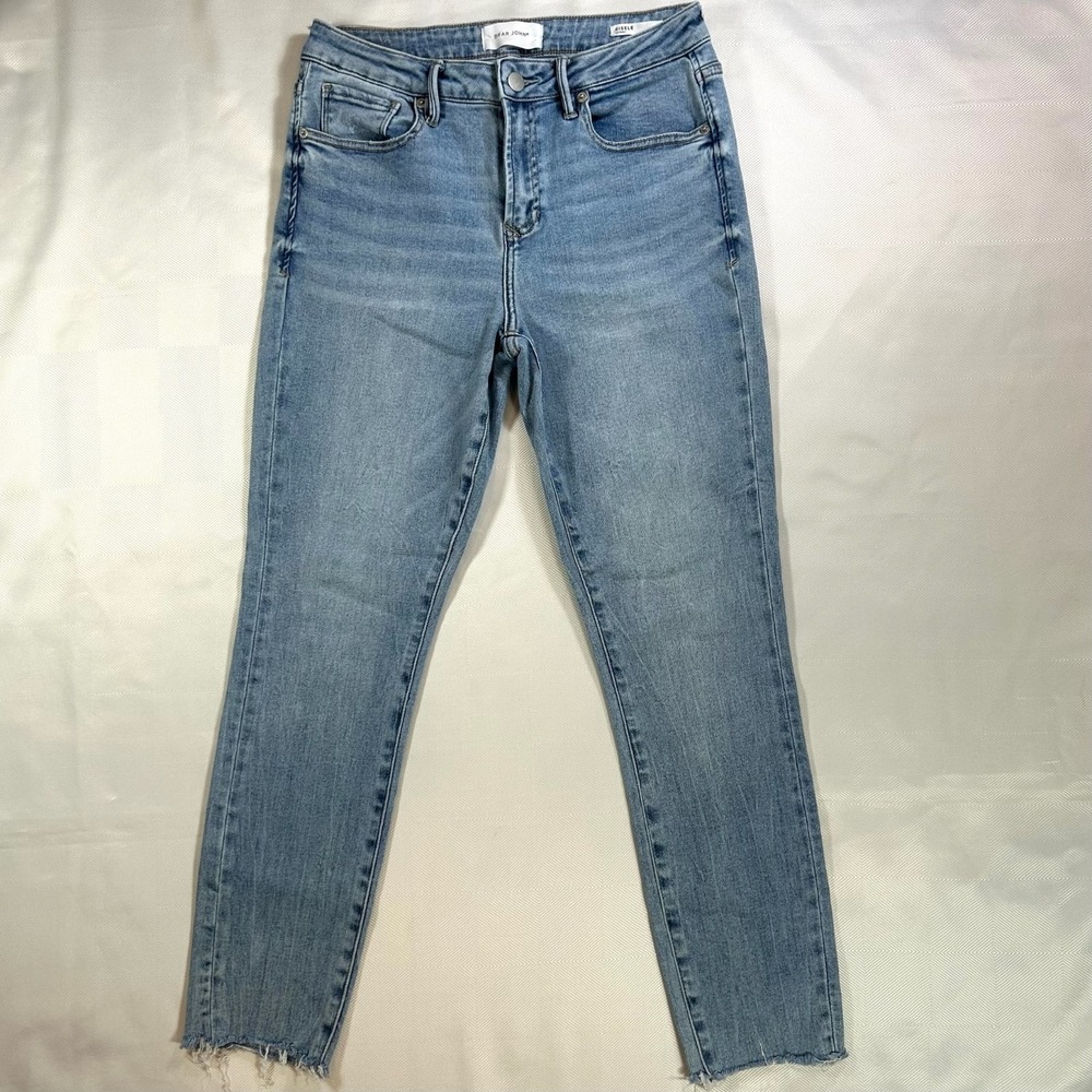 Dear John Jeans Blue Gisele Skinny w/Raw Hem-Style: DPM-11-A222-POE- Women's 30